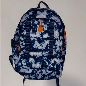 Blue and White Camouflage Backpack